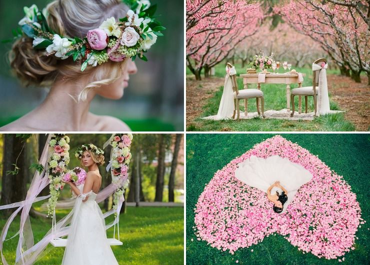 Bridal style Pink in Spring Rustic