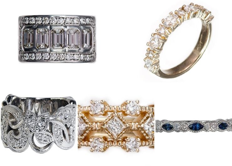 Engagement rings and wedding bands