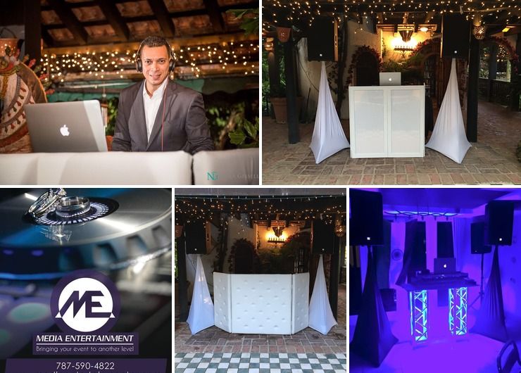 Wedding with Facade Plush White And Video Monitors