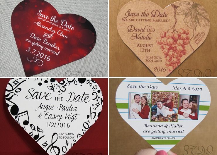 Heart Shaped Save the Dates
