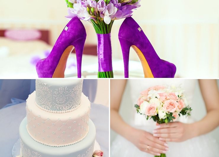 Vintage purple wedding shoes