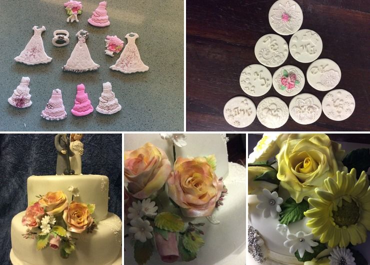 Teasing Tastes - a sample of wedding cakes and flowers created by Margaret Teasdale