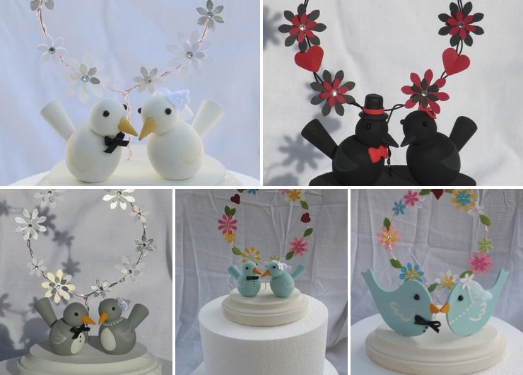 Wedding cake toppers, LOVE BIRDS