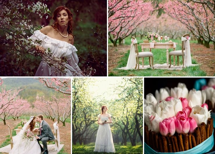 Wedding dresses Pink in Spring Rustic