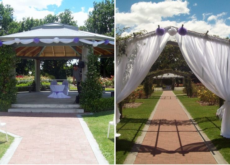 Outdoor Wedding in the Rose Gardens in Hastings by Bella Events Outdoor Wedding in the Rose Gardens in Hastings