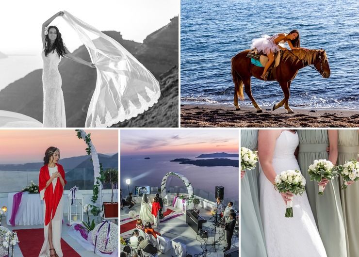 Destination weddings in Santorini