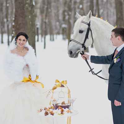 Winter gold real weddings