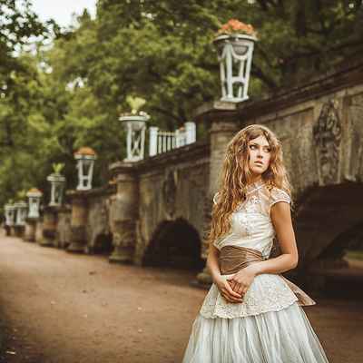 French brown corset wedding dresses
