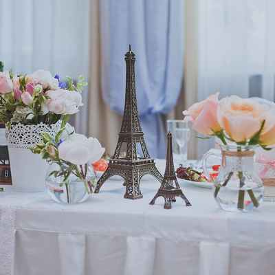 French pink wedding reception decor