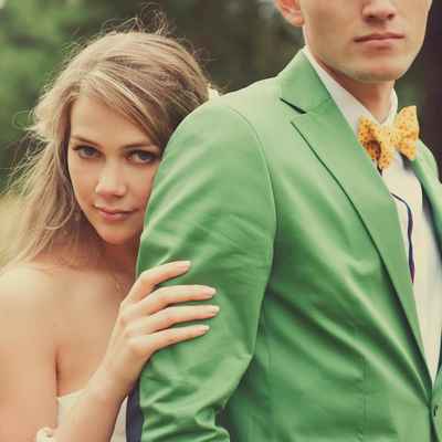 Green groom style