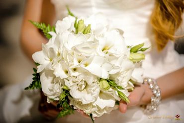 White eustoma wedding bouquet White eustoma wedding bouquet