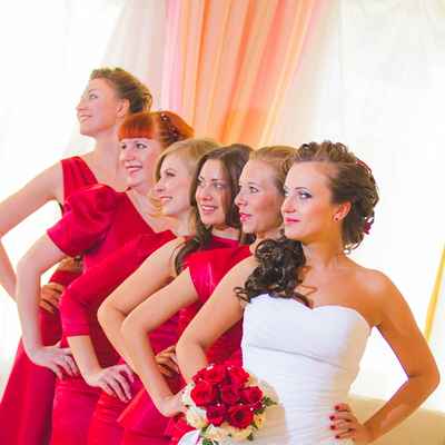 Red ball gown wedding dresses