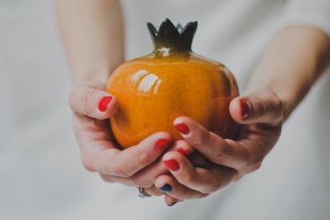 Orange photo session decor