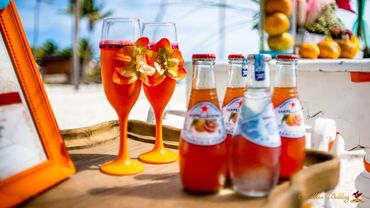 Orange wedding reception decor Orange wedding reception decor