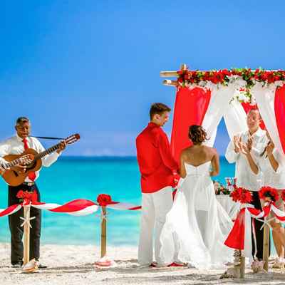 Beach red real weddings