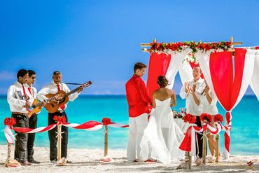Beach red real weddings