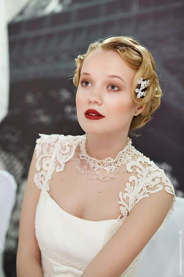 Vintage long wedding hairstyles