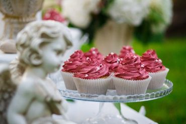 Pink wedding cupcakes