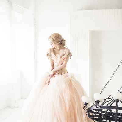 Pink bridal style
