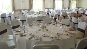 European white wedding reception decor