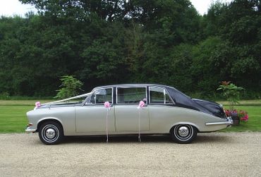 Vintage grey wedding transport