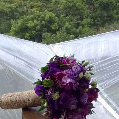Purple alternative wedding bouquet