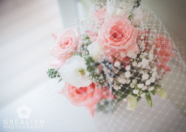 White rose wedding bouquet
