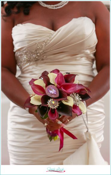 Ivory calla wedding bouquet