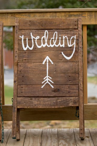 Brown wedding signs