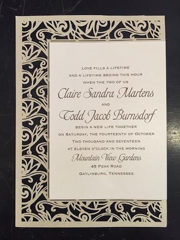 Black wedding invitations