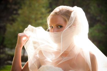 White wedding headpieces, veils, cover-ups & brooches