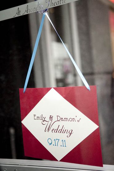 Red wedding signs