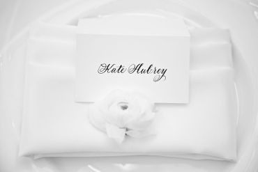 White wedding signs