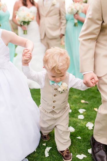 Outdoor ivory kids at wedding