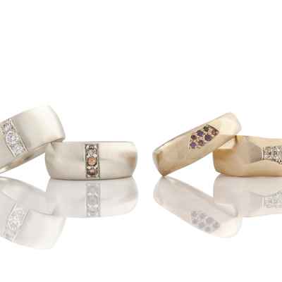 White wedding rings