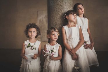 Ivory kids at wedding