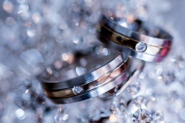 Grey wedding rings