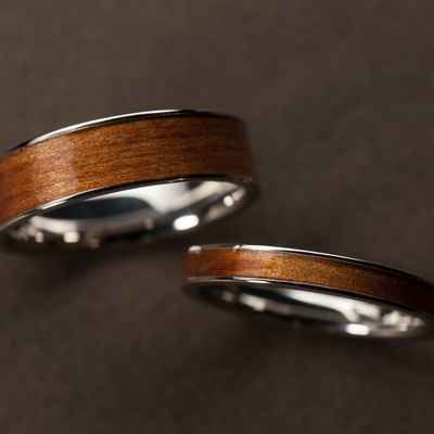 Brown wedding rings