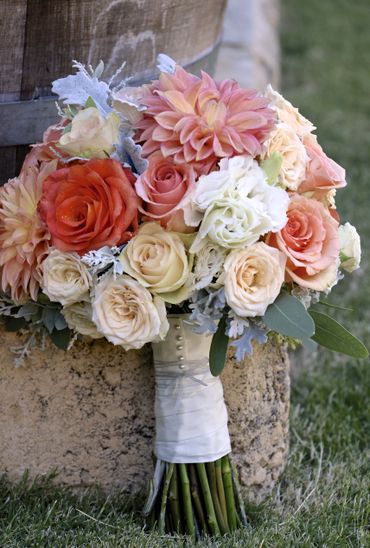 Ivory rose wedding bouquet