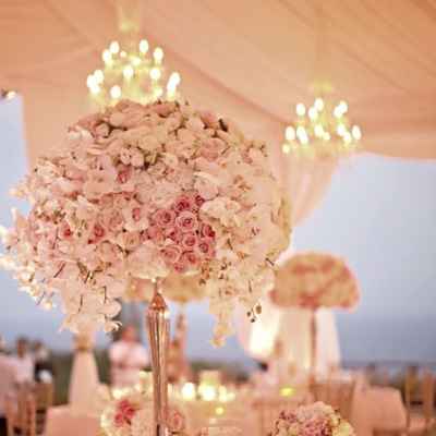 Ivory overseas wedding reception decor