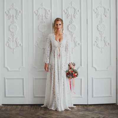 White overseas wedding lingerie