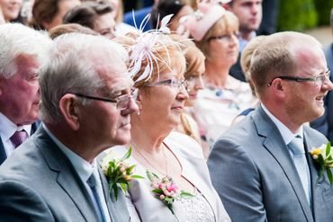 Outdoor wedding guests