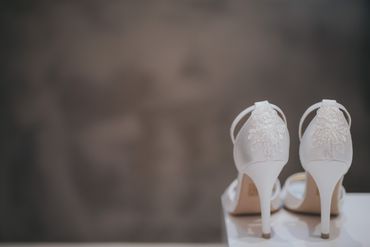 White wedding shoes