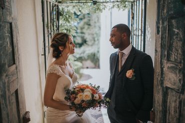 White outdoor long wedding dresses