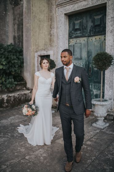White outdoor long wedding dresses