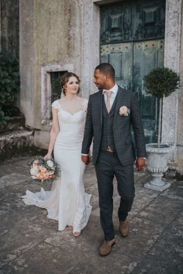 White outdoor long wedding dresses