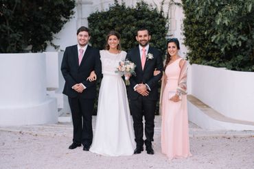 White outdoor long wedding dresses