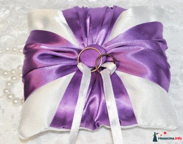 Purple wedding ring pillows