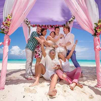Overseas pink real weddings