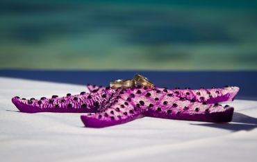 Purple wedding ring pillows